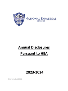Annual Disclosures