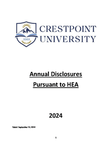 Annual Disclosures