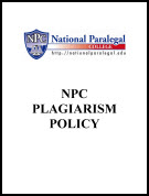 National Paralegal College Plagiarism Policy